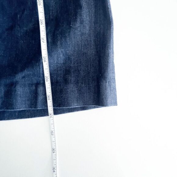 Zara Basic Denim Couture Womens Knee Length Dress Strapless Blue Wash Medium - Picture 7 of 7